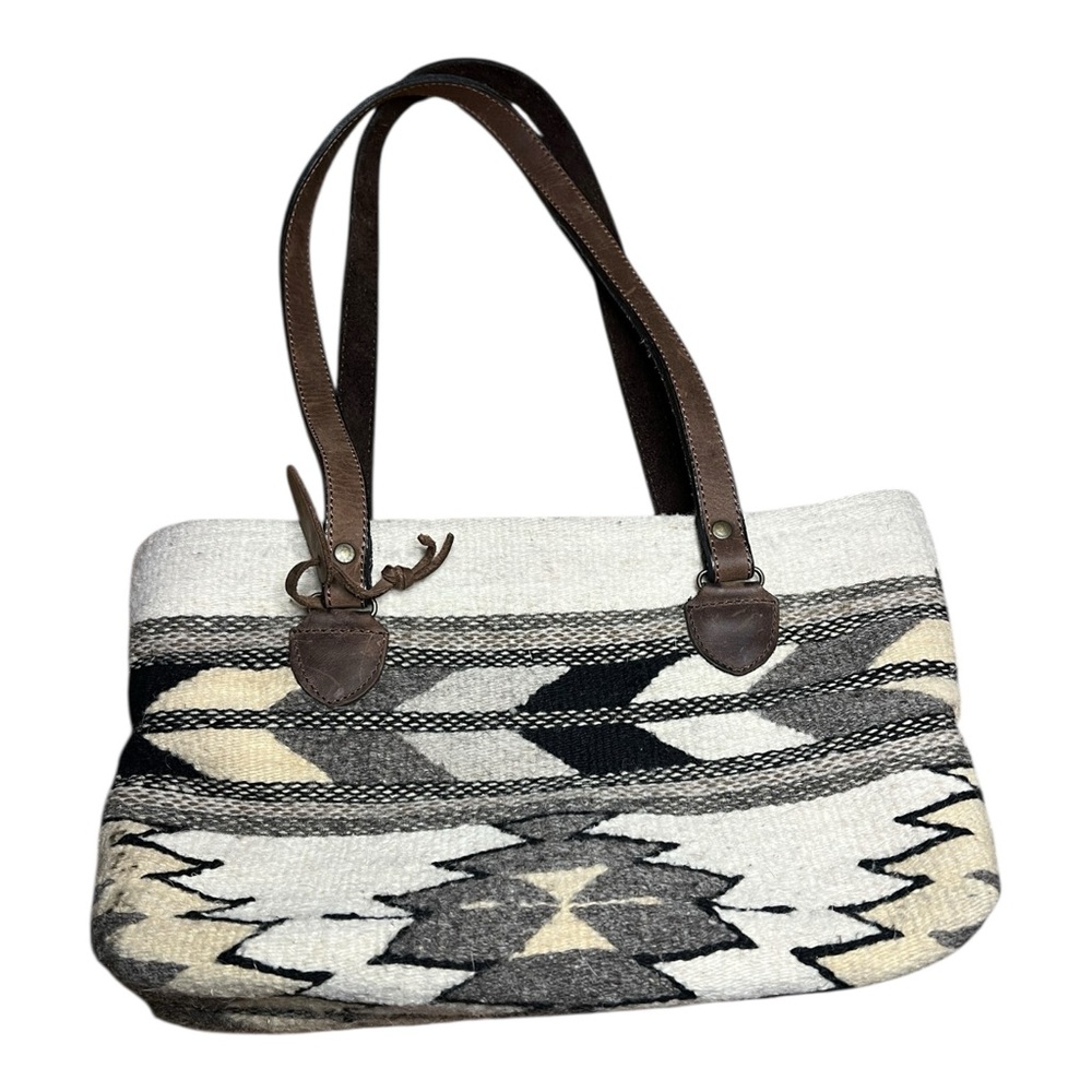 MZ Made 100% Wool Handwoven Tote Bag | Oaxaca Mexico | Excellent Condition